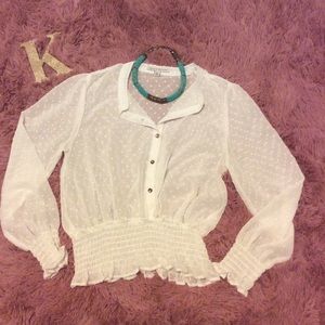 Pretty White Sheer Top